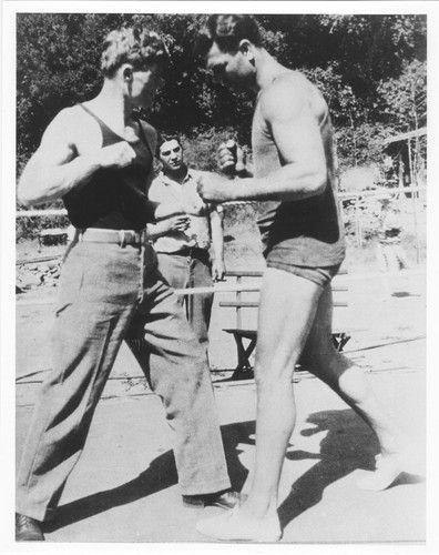 Fritz Huntsinger Sparring with Jack Dempsey