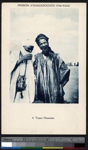 Two Haoussa adults, Ouagadougou, Burkina Faso, ca.1900-1930