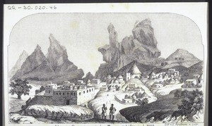 Adowa in Abessinien mit dem Missionsgehöfte i. J. 1838