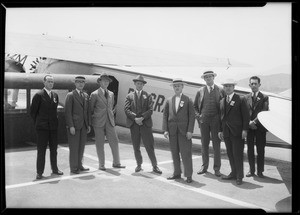 Foreign trade convention men at Grand Central, Glendale, CA, 1930