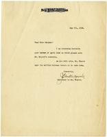 Letter from Joseph Willicombe to Julia Morgan, May 8, 1925