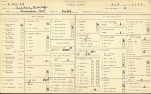 WPA household census for 2622 DARWIN AVE, Los Angeles