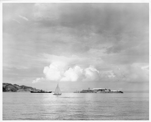 [View of the bay and Alcatraz Island]