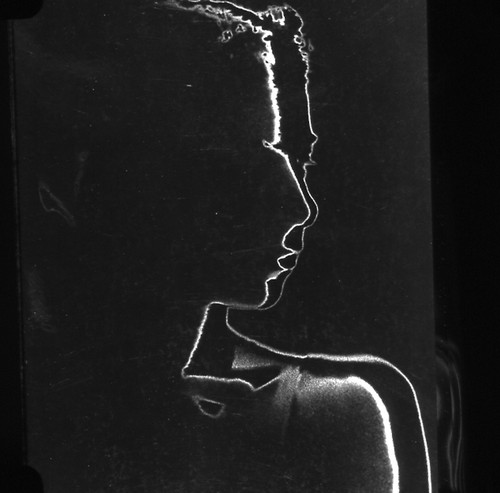 Portrait of Ann Halprin, solarized
