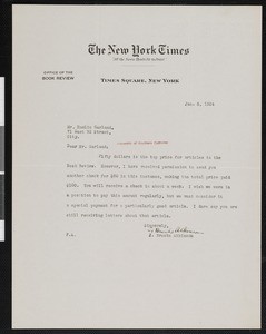 J. Brooks Atkinson, letter, 1924-01-08, to Hamlin Garland