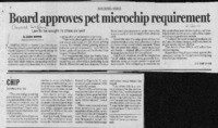 Board approves pet microchip requirement