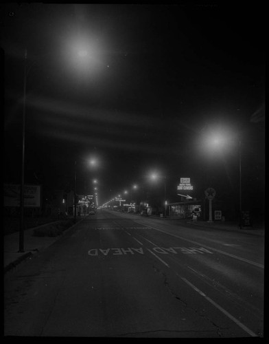 Street lighting at night