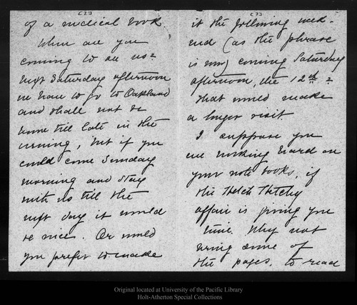 Letter from Katharine Hooker to John Muir, [1910] Feb 28