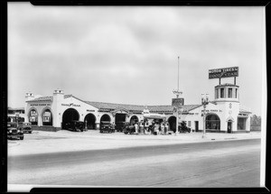 Retouched West 2nd Street & South La Brea Avenue building, Los Angeles, CA, 1931