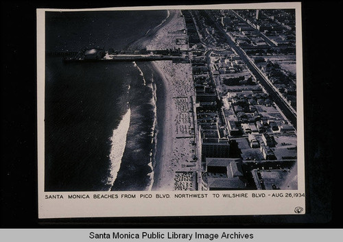 Santa Monica beaches from Pico Blvd. northwest to Wilshire Blvd. on August 26, 1934