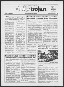 Daily Trojan, Vol. 102, No. 41, October 29, 1986