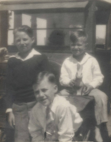 James, Charles, and Robert McNeil in Huntington Beach, ca. 1936