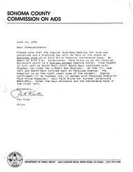 Memo re: rescheduling of June 1991 meeting