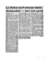 La Selva surf-rescue team disbanded - but not gone