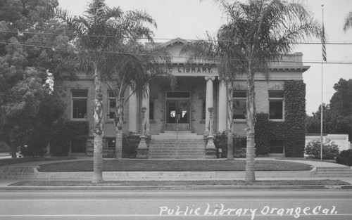 Orange Public Library, Carnegie building, 407 East Chapman Avenue, Orange, California, 1940