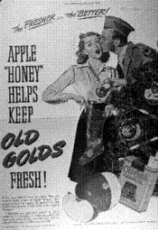 APPLE "HONEY" HELPS KEEP OLD GOLDS FRESH!
