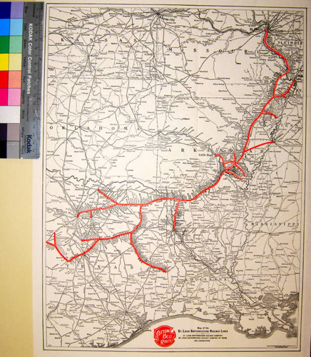 Map of the St. Louis Southwestern Railway Lines : St. Louis Southwestern Railway Company ; St. Louis Southwestern Railway Company of Texas and Connections ; Cotton Belt Route. and Clonnections. Cotton Belt Route