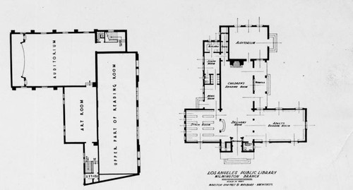 Floor plans, Wilmington Branch Library