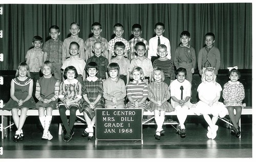 El Centro School Class Photos - 1968 - Grade 1 w/ Mrs Dill
