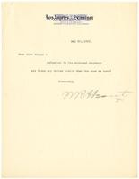 Letter from William Randolph Hearst to Julia Morgan, May 26, 1926