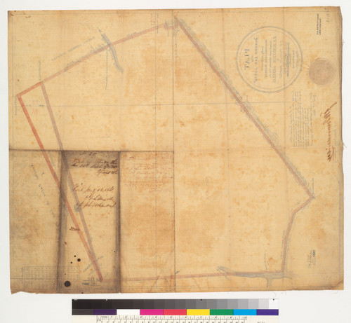 Plat of the "Rancho San Justo" [Calif.] : finally confirmed to Francisco Perez Pacheco / surveyed under instructions from the U.S. Surveyor General by J.E. Terrell, Depy. Sur., July 1859