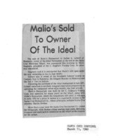 Malio's Sold To Owner Of The Ideal