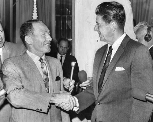 Mayor Sam Yorty and Ronald Reagan