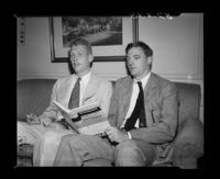L. Brent Bozell and William F. Buckley Jr. at the Biltmore Hotel, Los Angeles, 1954