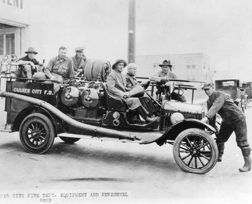 Culver City's Fire Department, 1922