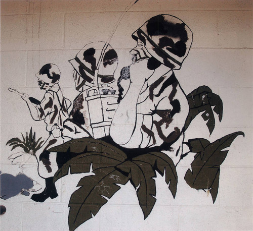 Photograph of interior mural in Bldg. 1697
