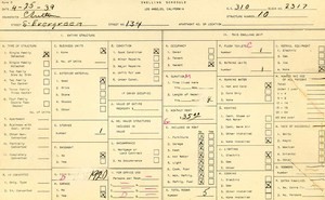 WPA household census for 134 S EVERGREEN, Los Angeles