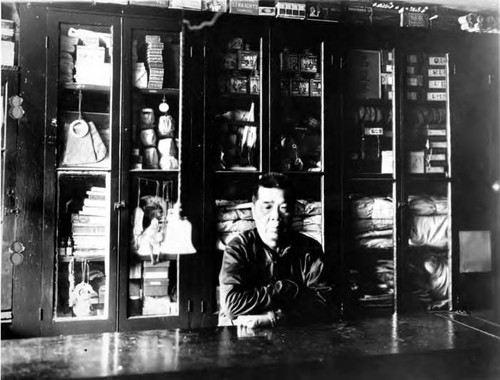 Interior view of Pow Hing Co., a general merchant store in Riverside