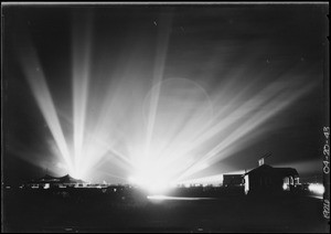 Search lights at Manchester Square, Southern California, 1926