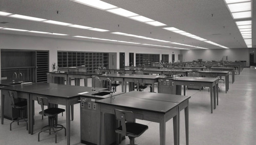Science Complex laboratory on Pepperdine University's Malibu campus, circa 1973