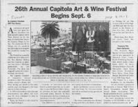 26th Annual Capitola Art & Wine Festival Begins Sept. 6