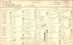 WPA household census for 258 S VENDOME ST, Los Angeles