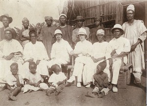 Missionaries with Bamum Christians, in Cameroon