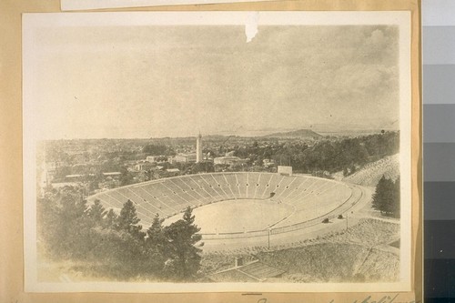 The Memorial Stadium at the University of California [at Berkeley]. Built to commemorate the sacrifice of California in the World War