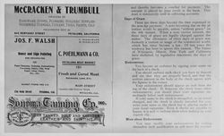 Advertisements for various Petaluma, California businesses, about 1910