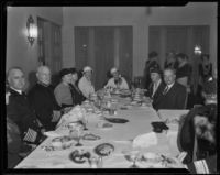 President and Mrs. Hoover, Admiral Sims and others at Tournament of Roses luncheon, Pasadena, 1934