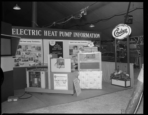 Edison booth featuring Heat Pump and other AC applications at an unknown Exhibition
