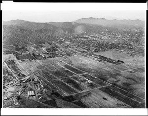 View of Santa Monica Boulevard looking northeast from Sherman (now, West Hollywood), 1922