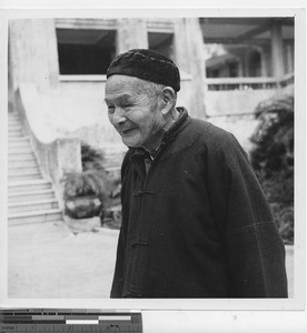 A man at home for the elderly at Hong Kong, China, 1950
