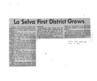 La Selva First District Grows