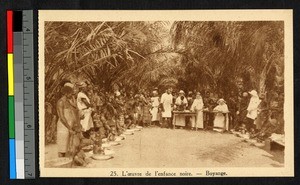 Clergy and children, Boyange, Congo, ca.1920-1940