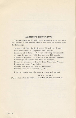 San Fernando Fruit Growers Association, 43rd Annual Report, 1936-1937