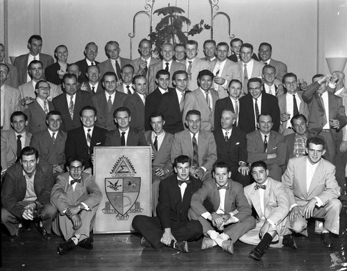Group Portrait of Members of the San Jose State College Delta Sigma Fraternity
