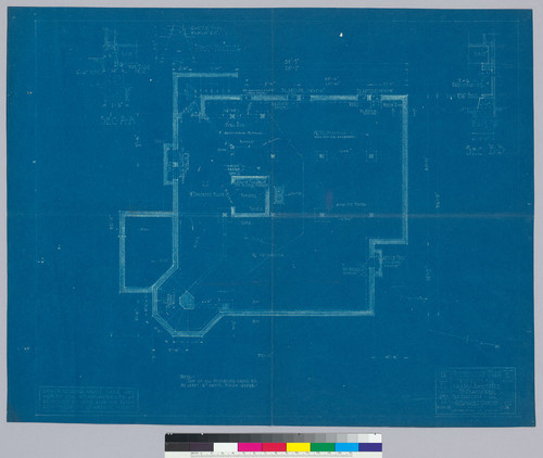 Rice Residence, foundation plan, San Francisco, 1918
