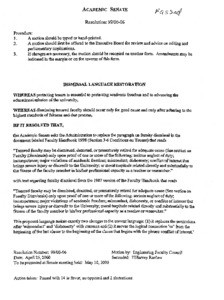 USC Academic Senate resolution 99/00-06, 2000-04-25