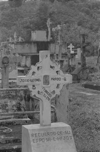 A cross on a tomb, Barbacoas, Colombia, 1979